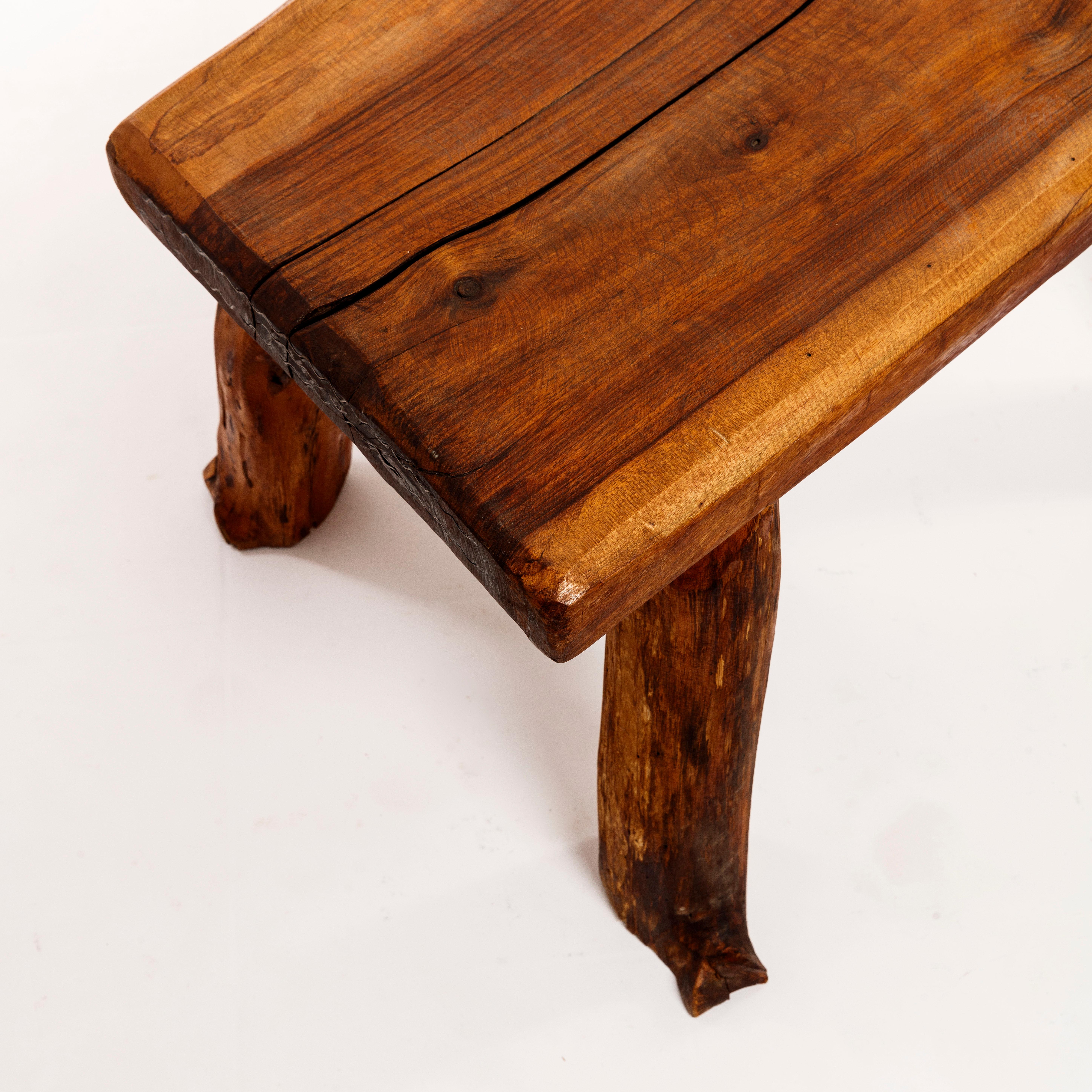 Mobichalet Brutalist Impressive Solid Oak Center Table Belgium 1950s For Sale 5