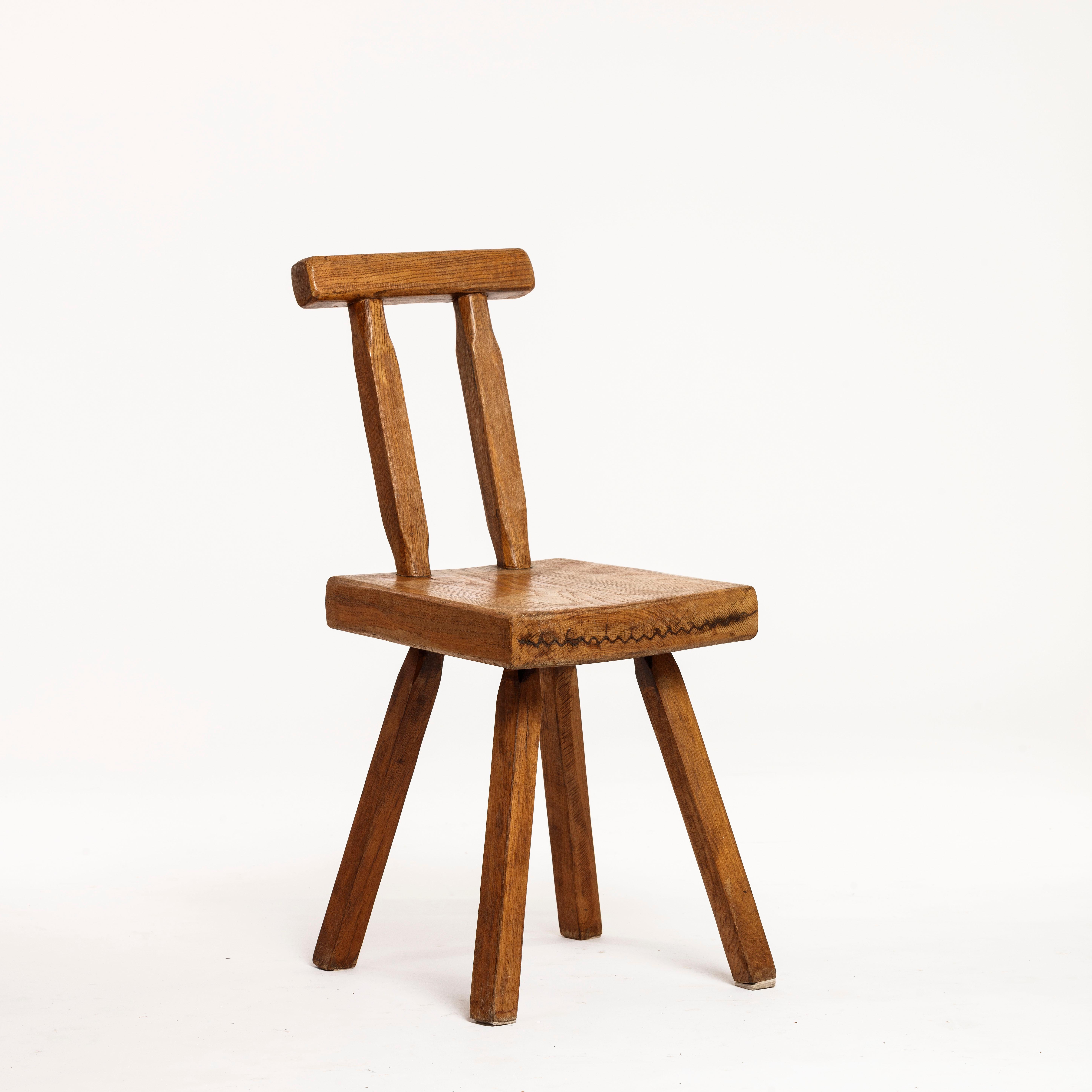 Mobichalet, founded by the teacher turned cabinetmaker Joseph Deffense in Beauraing, Belgium, in 1950, had been active a decade, aiming at furnishing second homes with rustic furnitures, which left a sought after legacy of strikingly powerful and