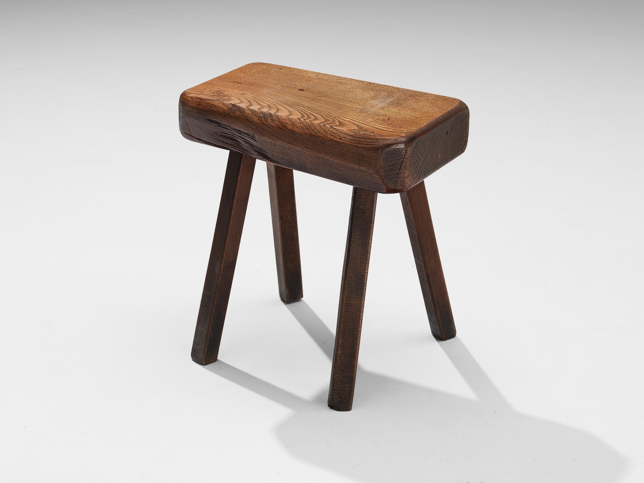 Mobichalet Brutalist Set of Table Benches and Stool in Oak 2