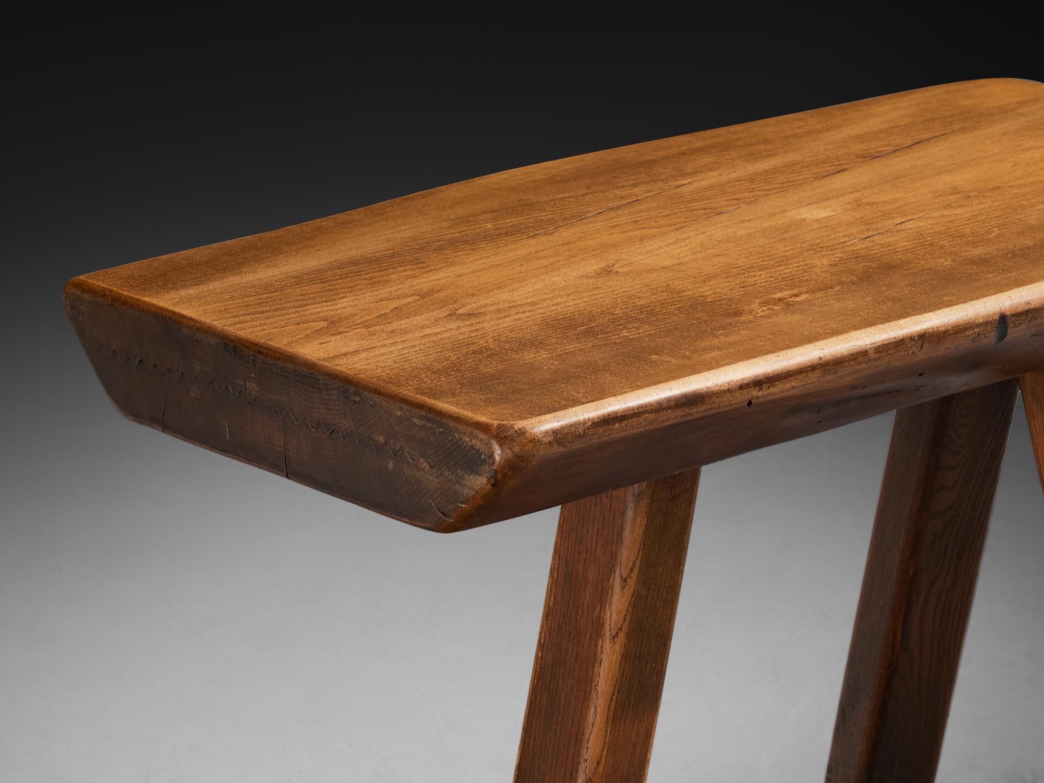 Mobichalet table brutaliste en chêne Bon état - En vente à Waalwijk, NL
