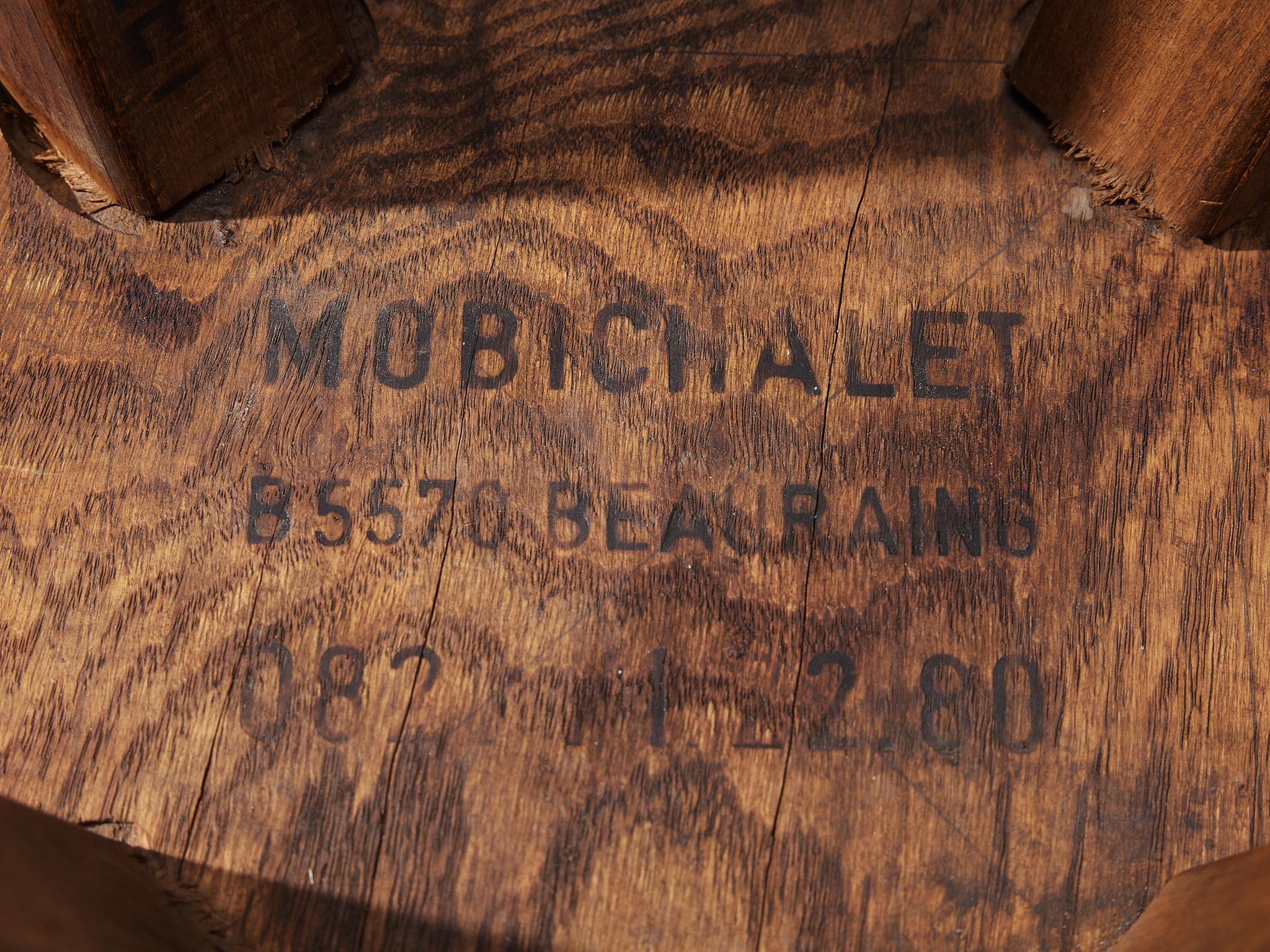 Mobichalet Brutalist Wooden High Stools For Sale 5