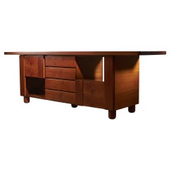 Mobil Girgi Italian Walnut Sideboard with Drawers, 1970