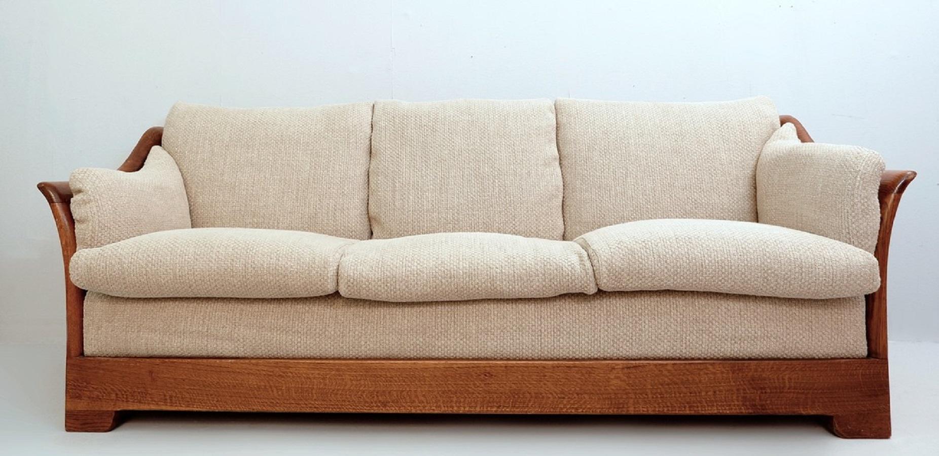 Mobil Girgi sofa, wood and new upholstery.