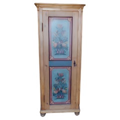 Vintage Decorated column cabinet late 19th century