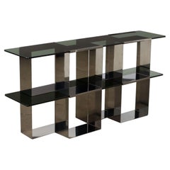 70s Smoked Glass Day Cabinet