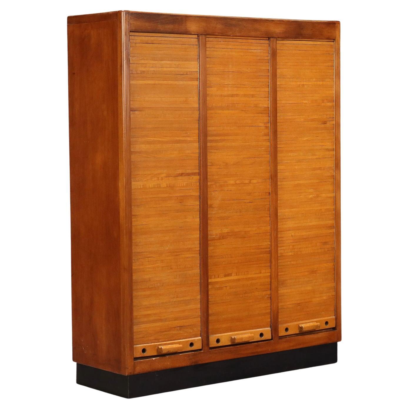 Mid-Century Modern Cabinet, Nutwood, Italian Design, 1950, Serrandina