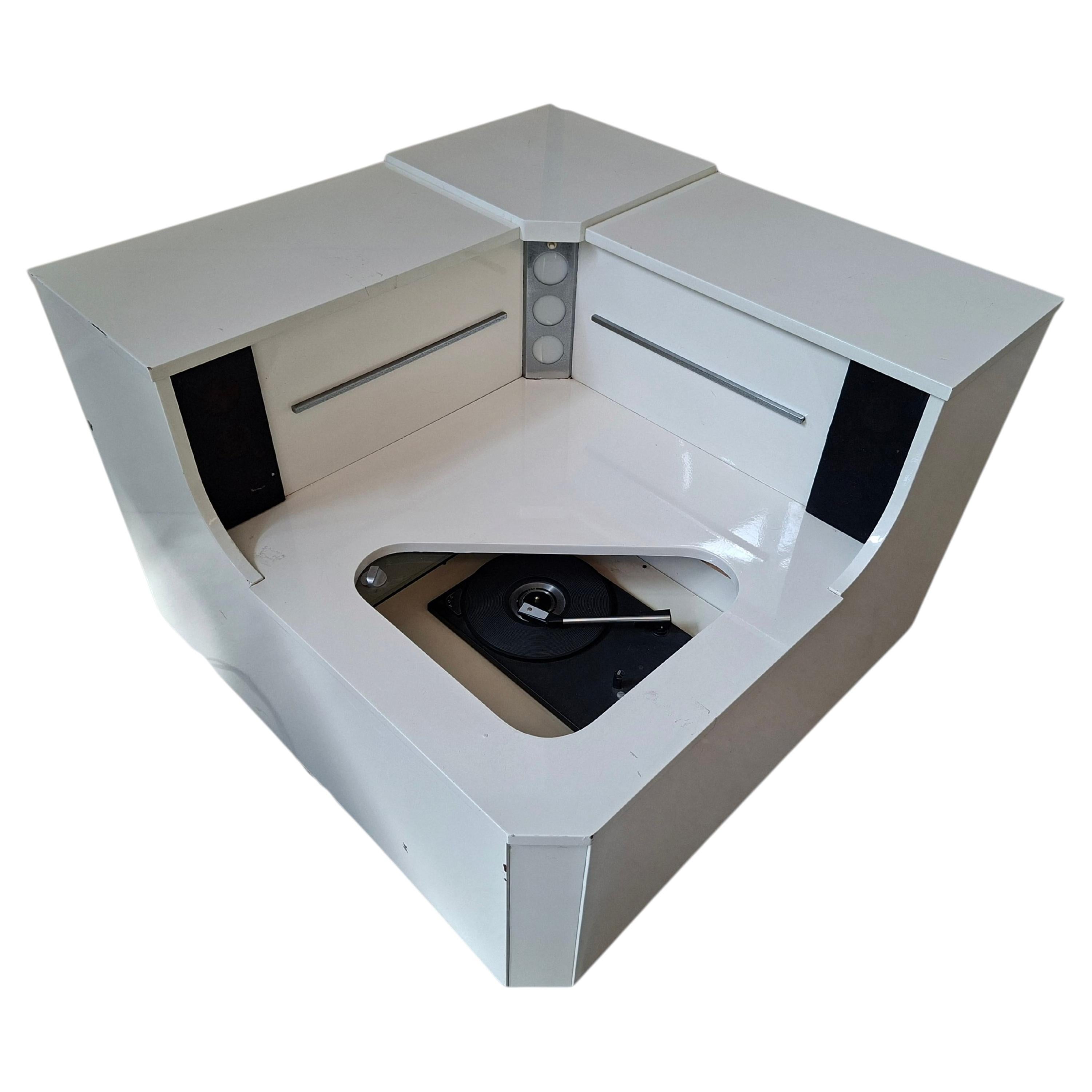 Design Corner Cabinet with Integrated Turntable - Unique Vintage Piece