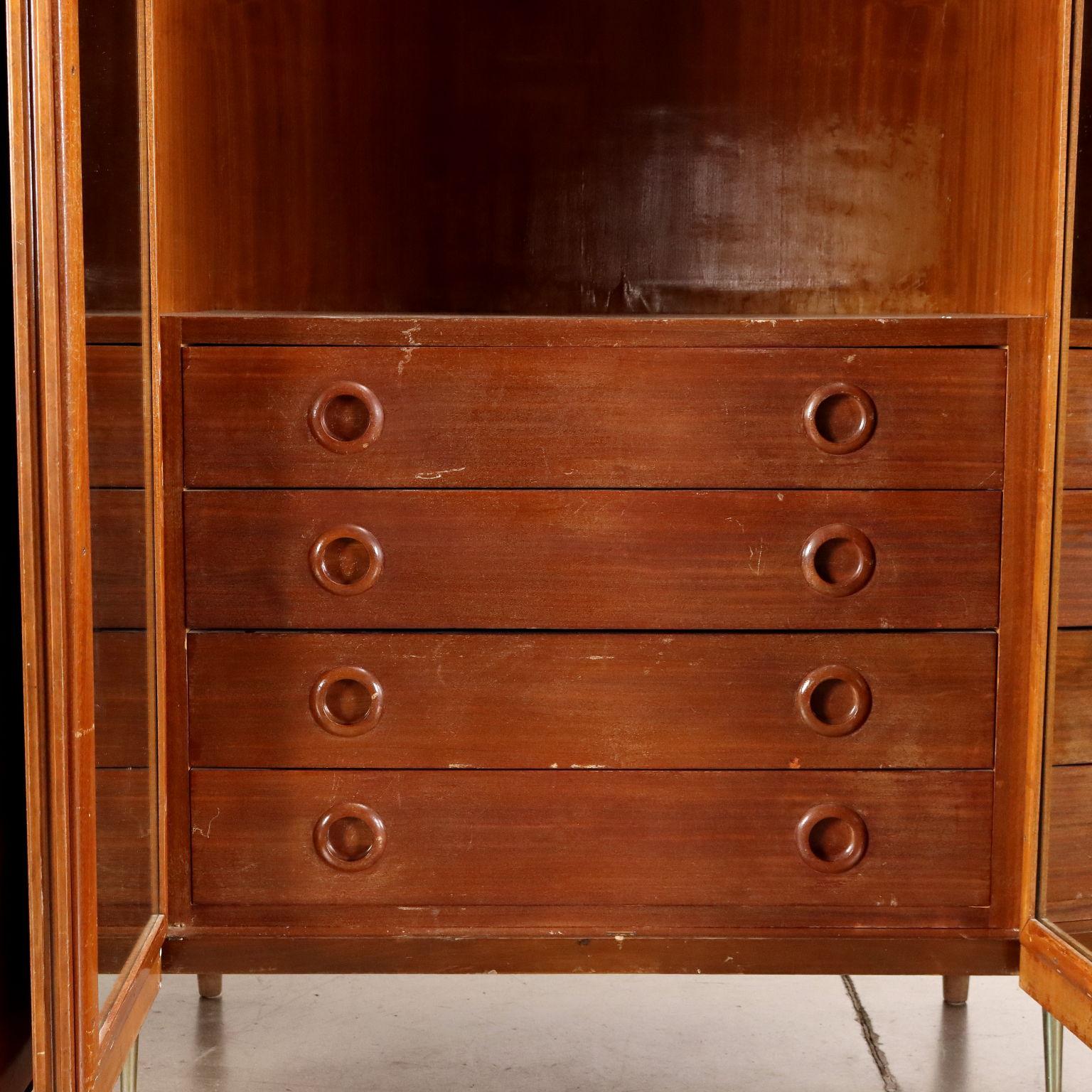 Cabinet Wardrobe with Six Doors 50s-60s Years In Good Condition For Sale In Milano, IT
