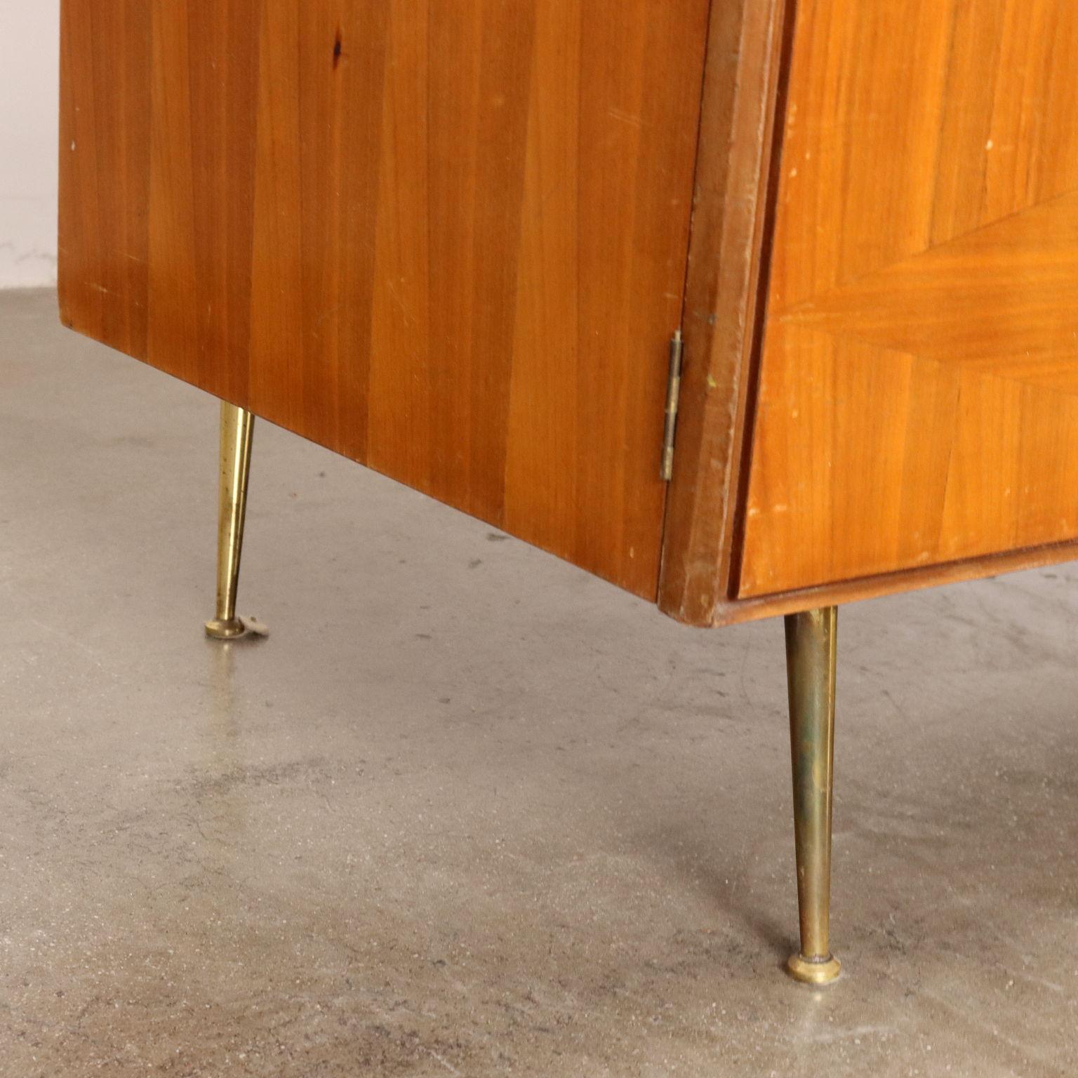 Brass Cabinet Wardrobe with Six Doors 50s-60s Years For Sale
