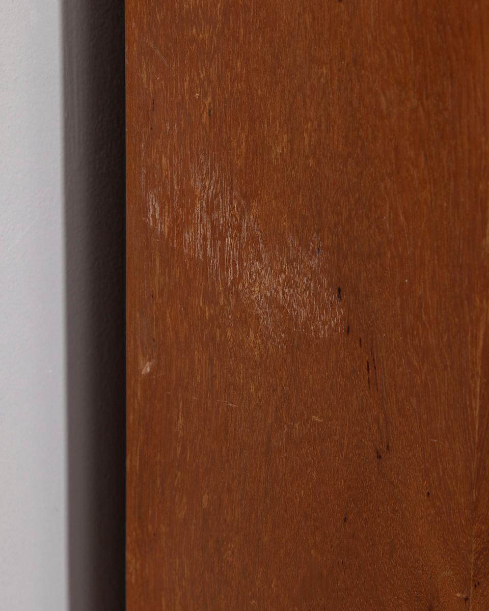 Mobile armadio in legno a due ante con tessuto, design Italiano, anni '60 en venta 6