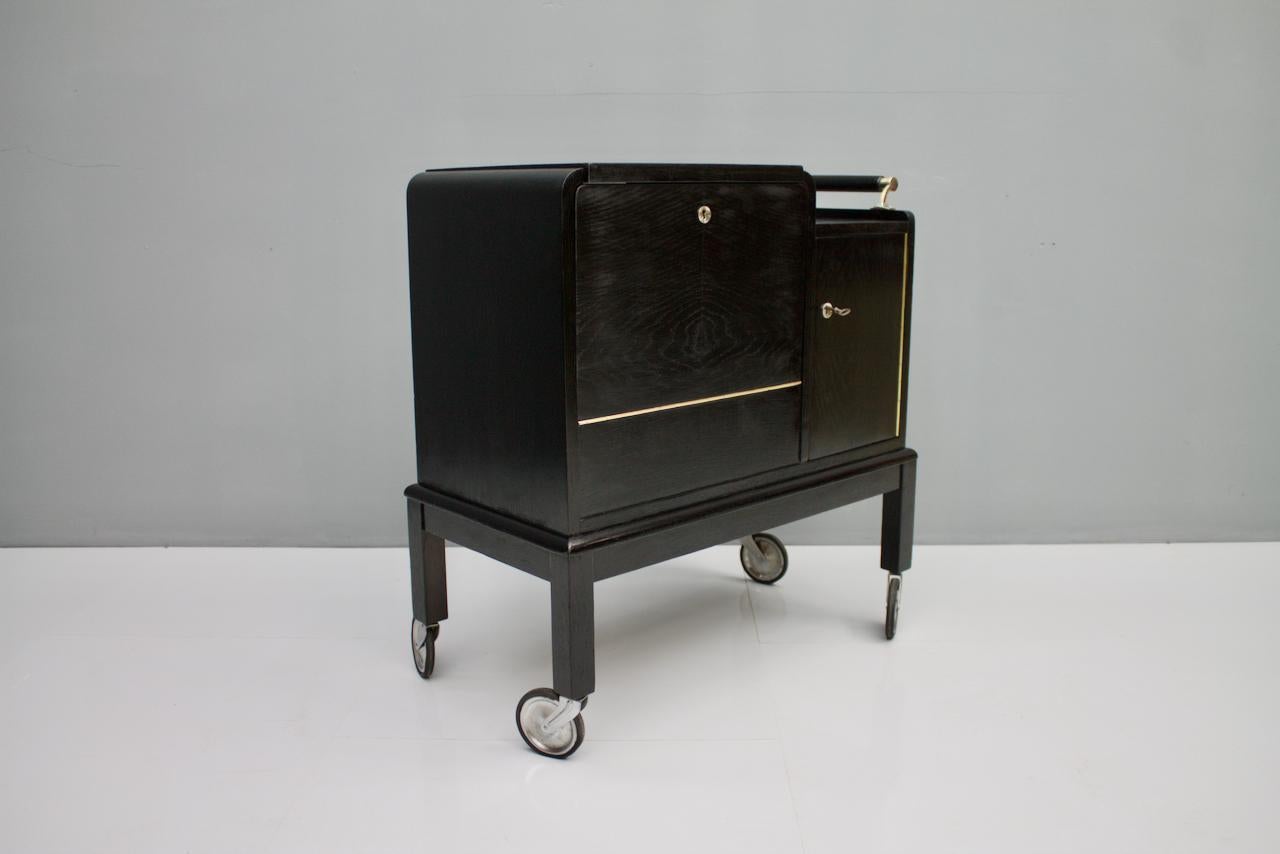 Mobile Art Deco Bar Cart, 1940s 3