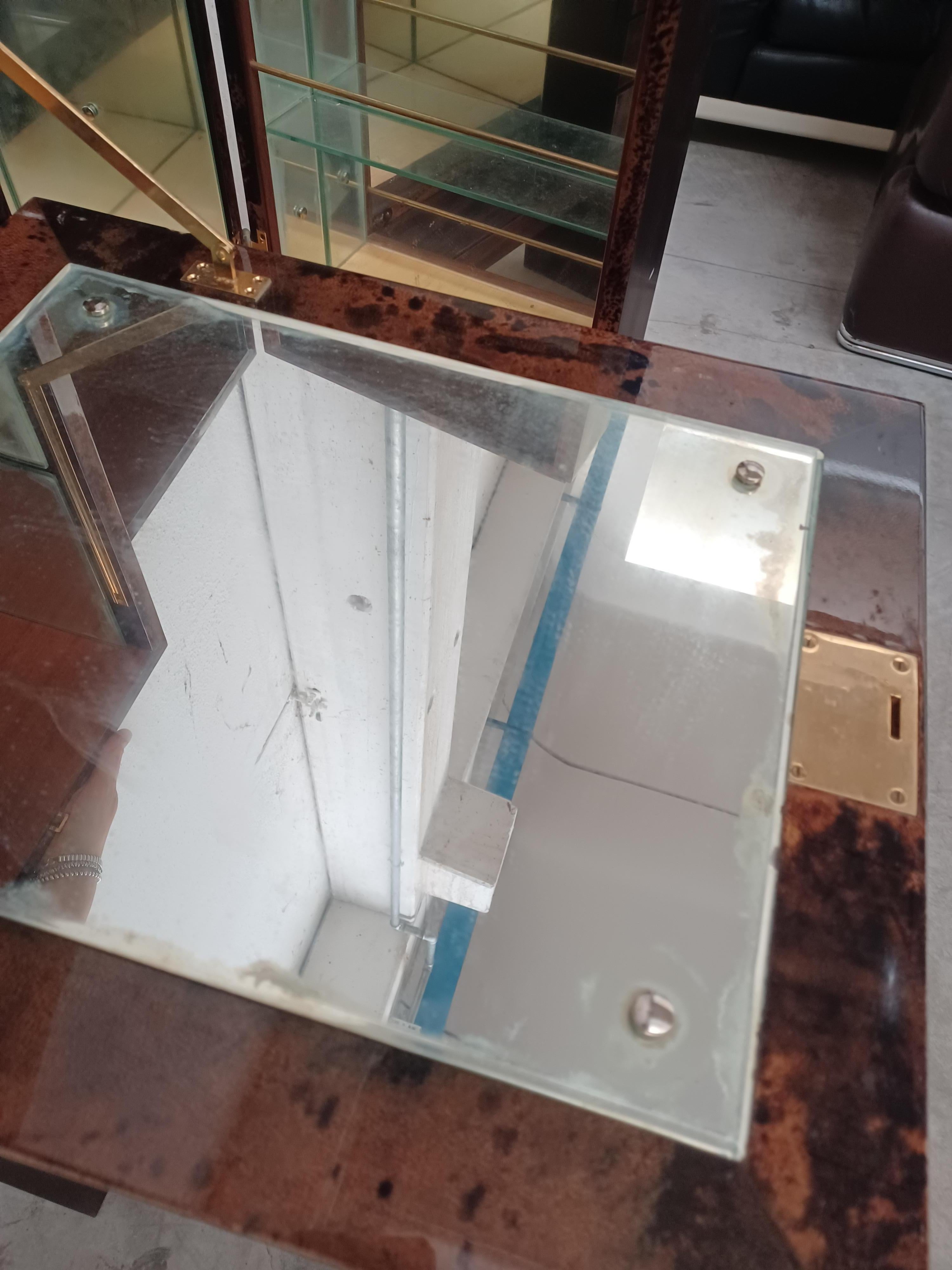 Cross-Banded Mobile bar Aldo Tura