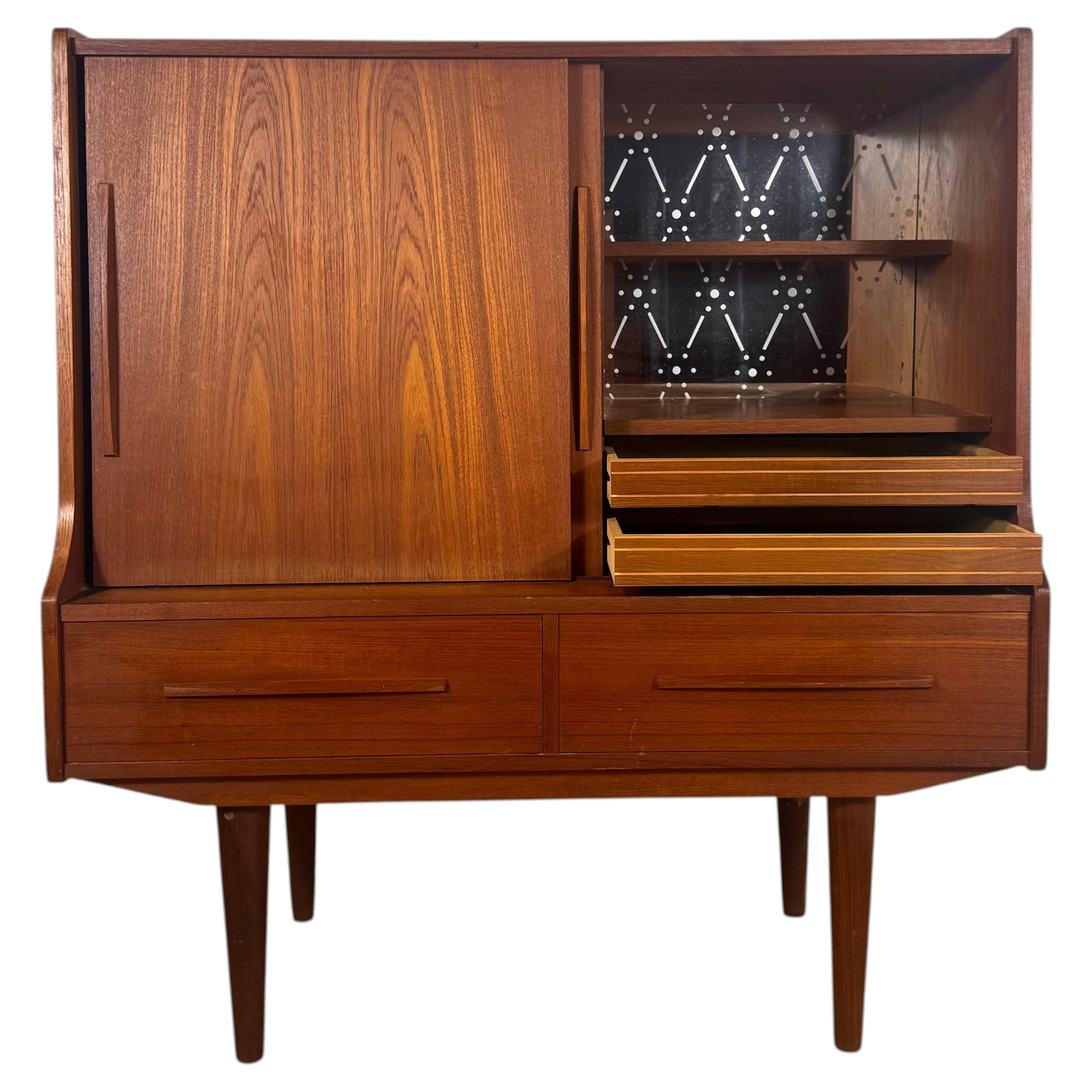 Danish teak bar cabinet, Scandinavian Modern style, 1960s