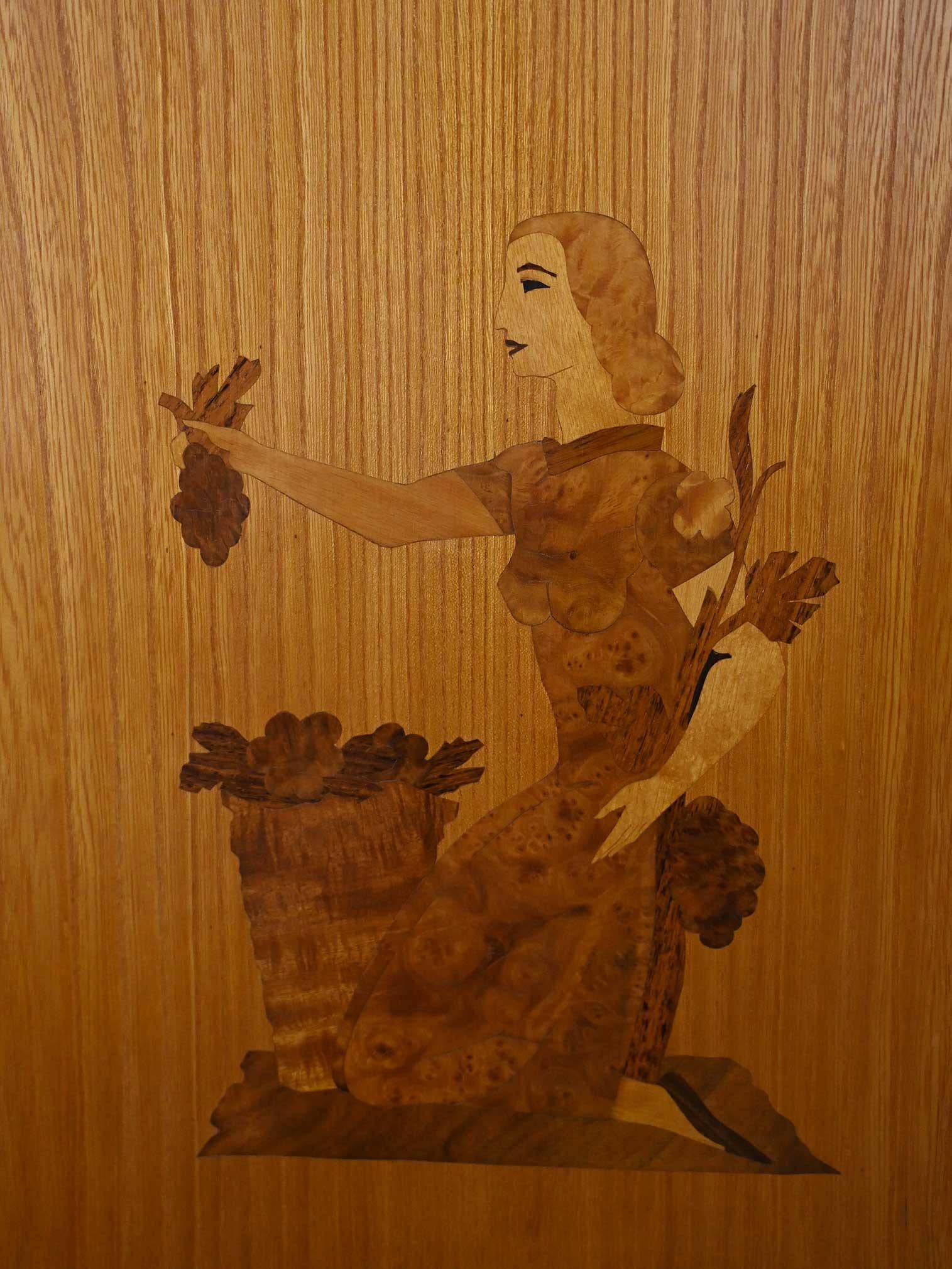Deco bar cabinet signed Birger Ekman 1