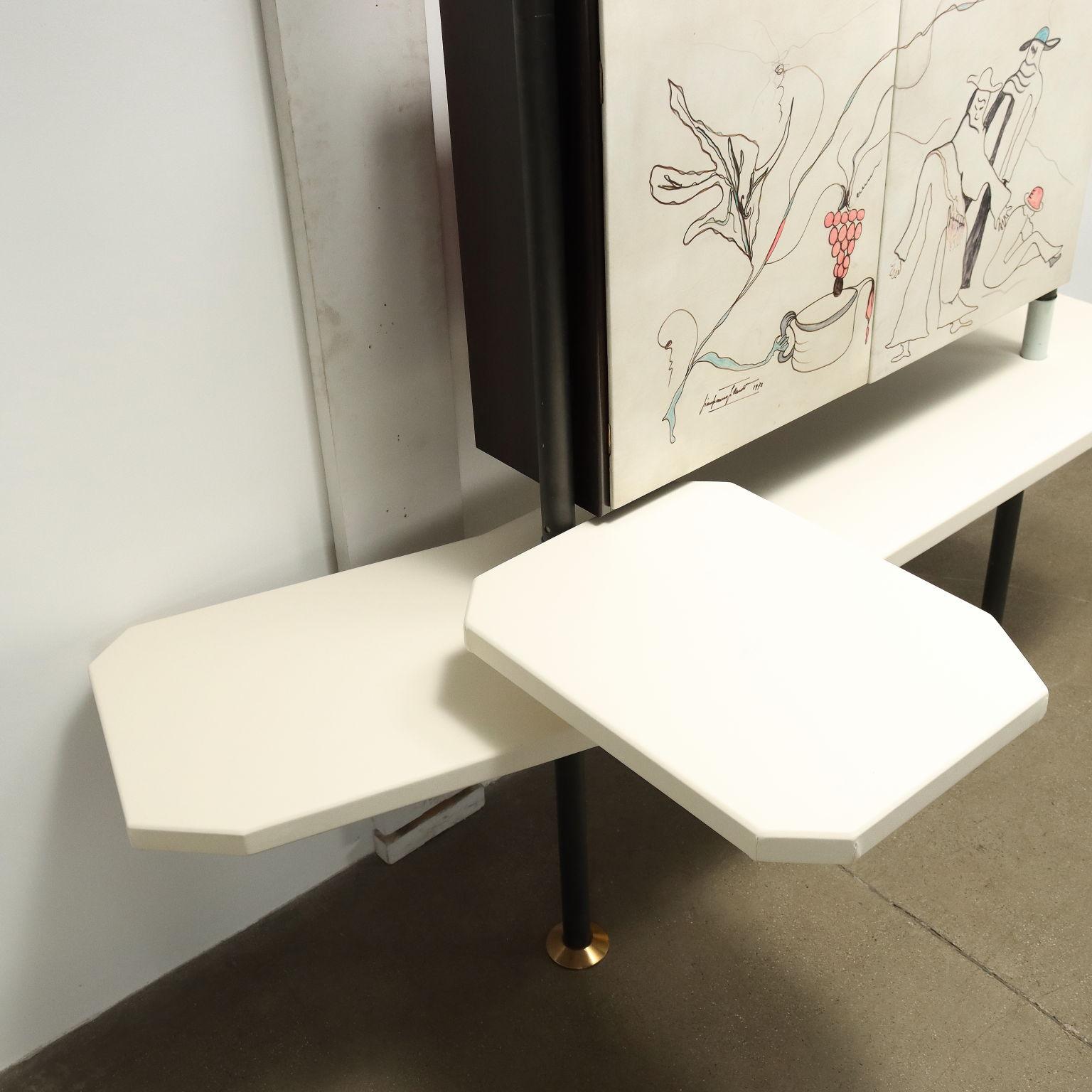 Mobile Bar von Gianni Moscatelli 1960-70er Jahre (Moderne der Mitte des Jahrhunderts)