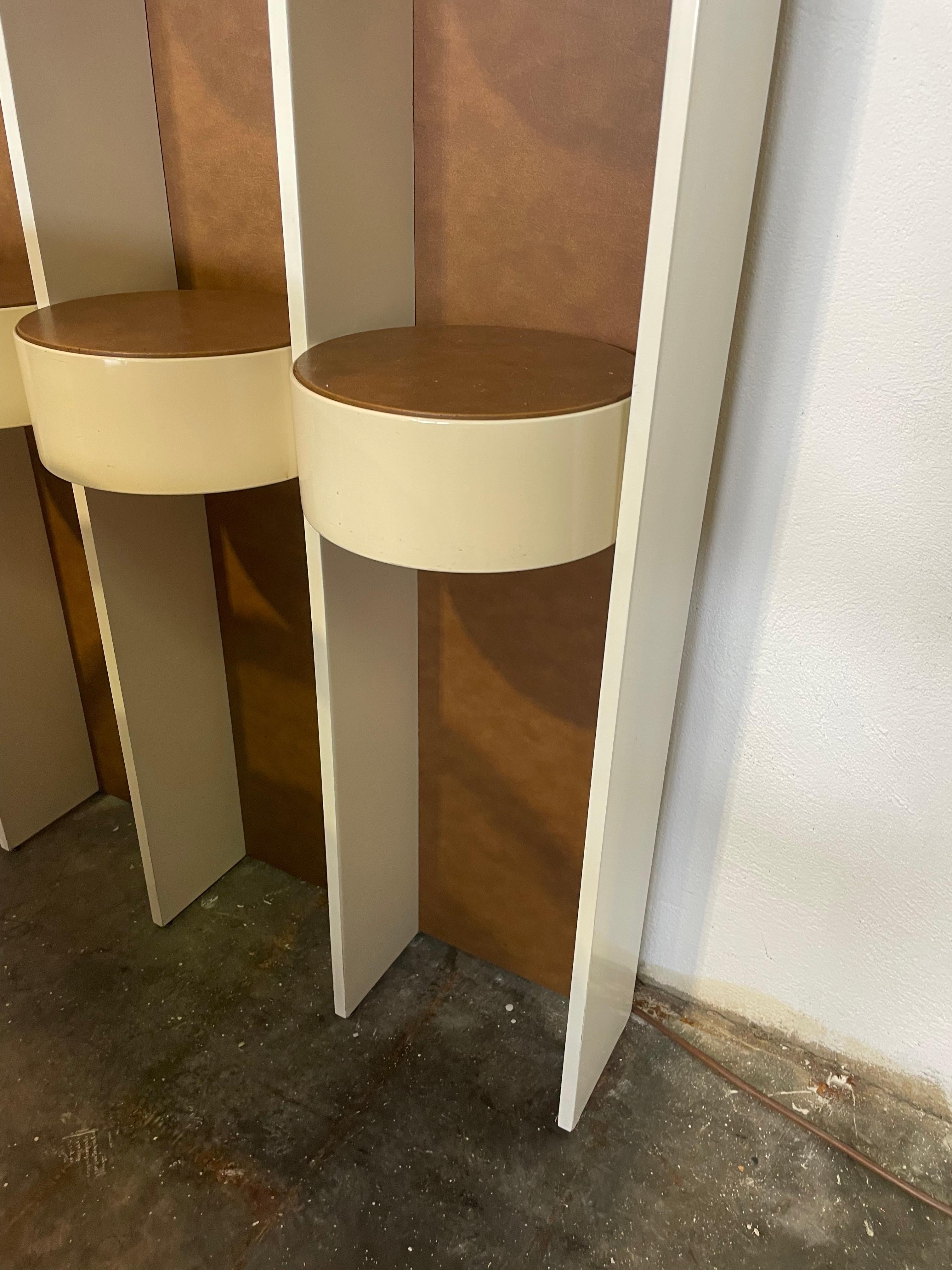 Mobil Bar di Joe Colombo legno laccato bianco anni 60 con sgabelli in vendita 2