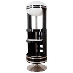 Mobile bar girevole con lampada vintage anni 60 design Italiano