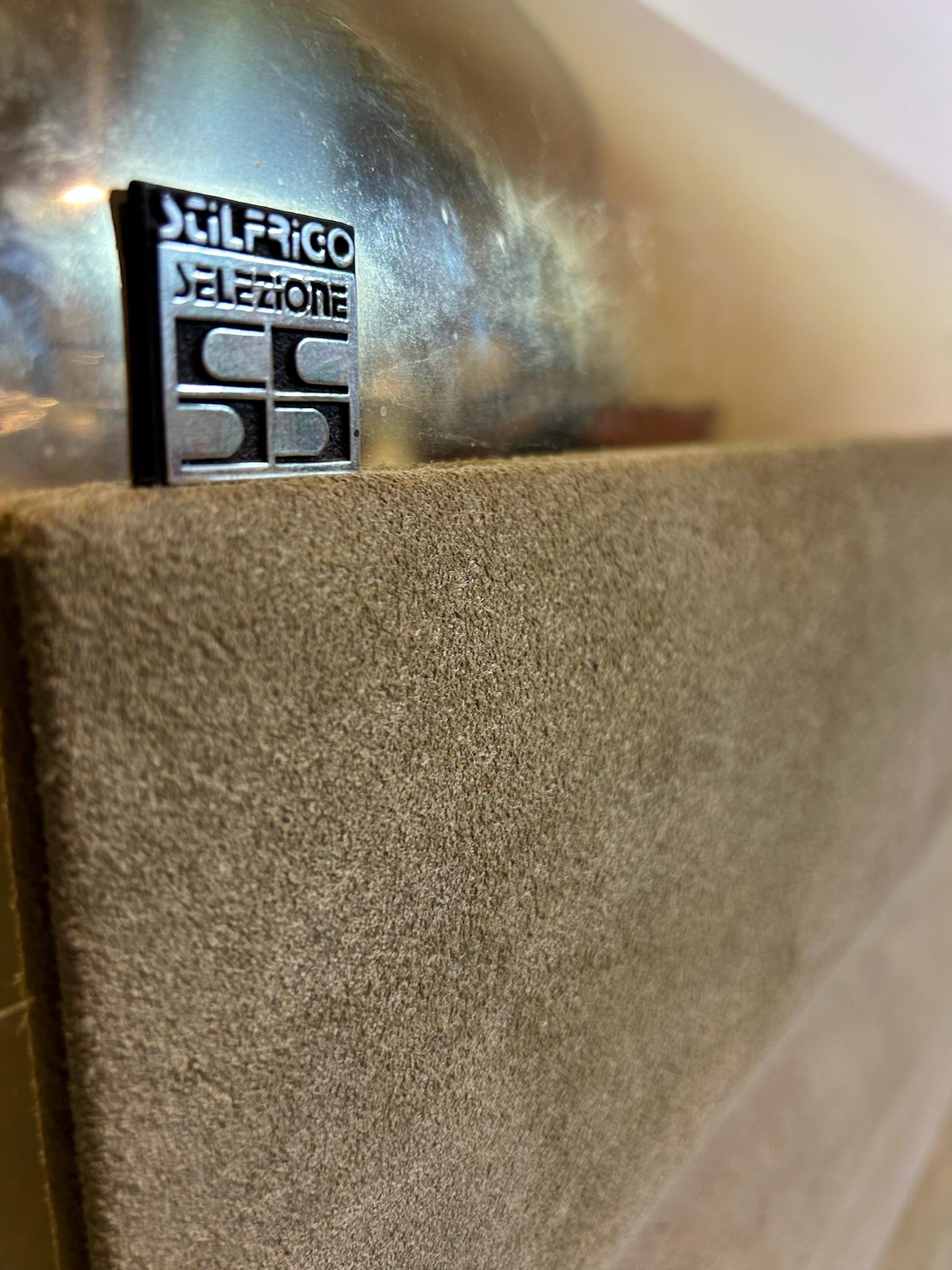 Mobile Bar Hollywood Regency di Willy Rizzo in ottone scamosciato en Bueno estado para la venta en Ghedi, IT