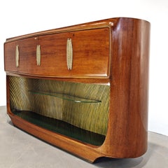 Italian-made Deco-style bar cabinet by Vittorio Dassi 1940s-50s