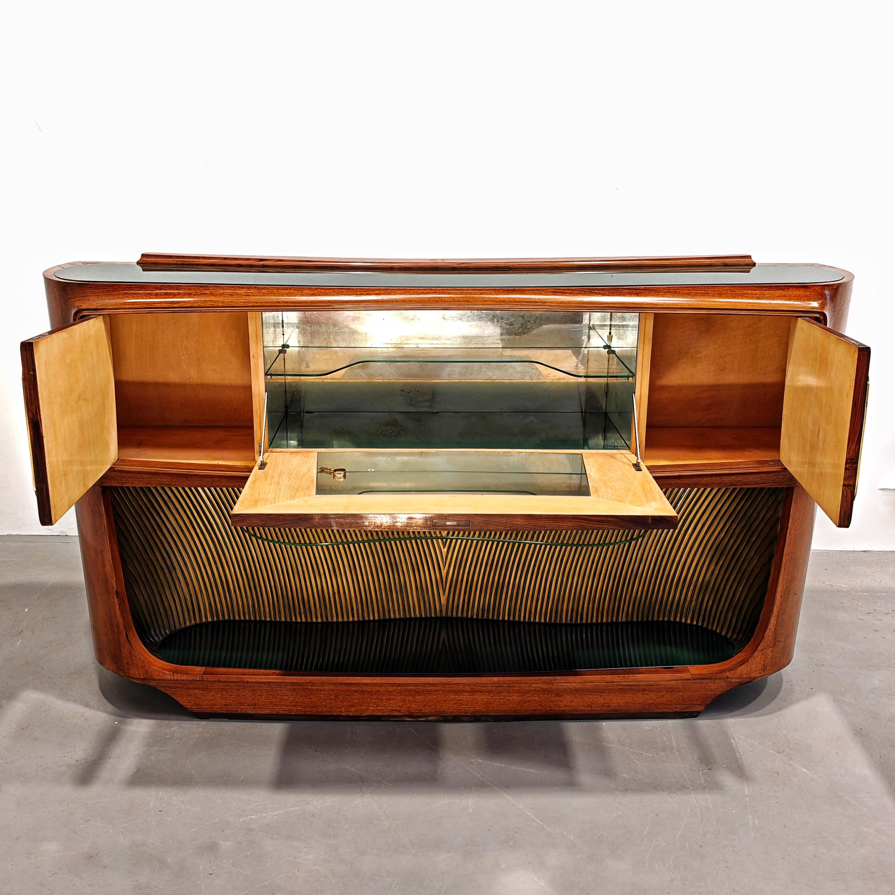 Other Italian-made Deco-style bar cabinet by Vittorio Dassi 1940s-50s For Sale