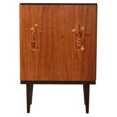 Scandinavian bar cabinet from the 1940s with inlays