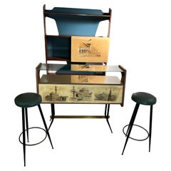Mobile Bar Set "Consorzio Esposizione Mobili Cantù" Attributed to Vittorio Dassi