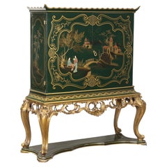 Mobile Bar Stile Chinoiserie Italia XX Secolo verde e oro