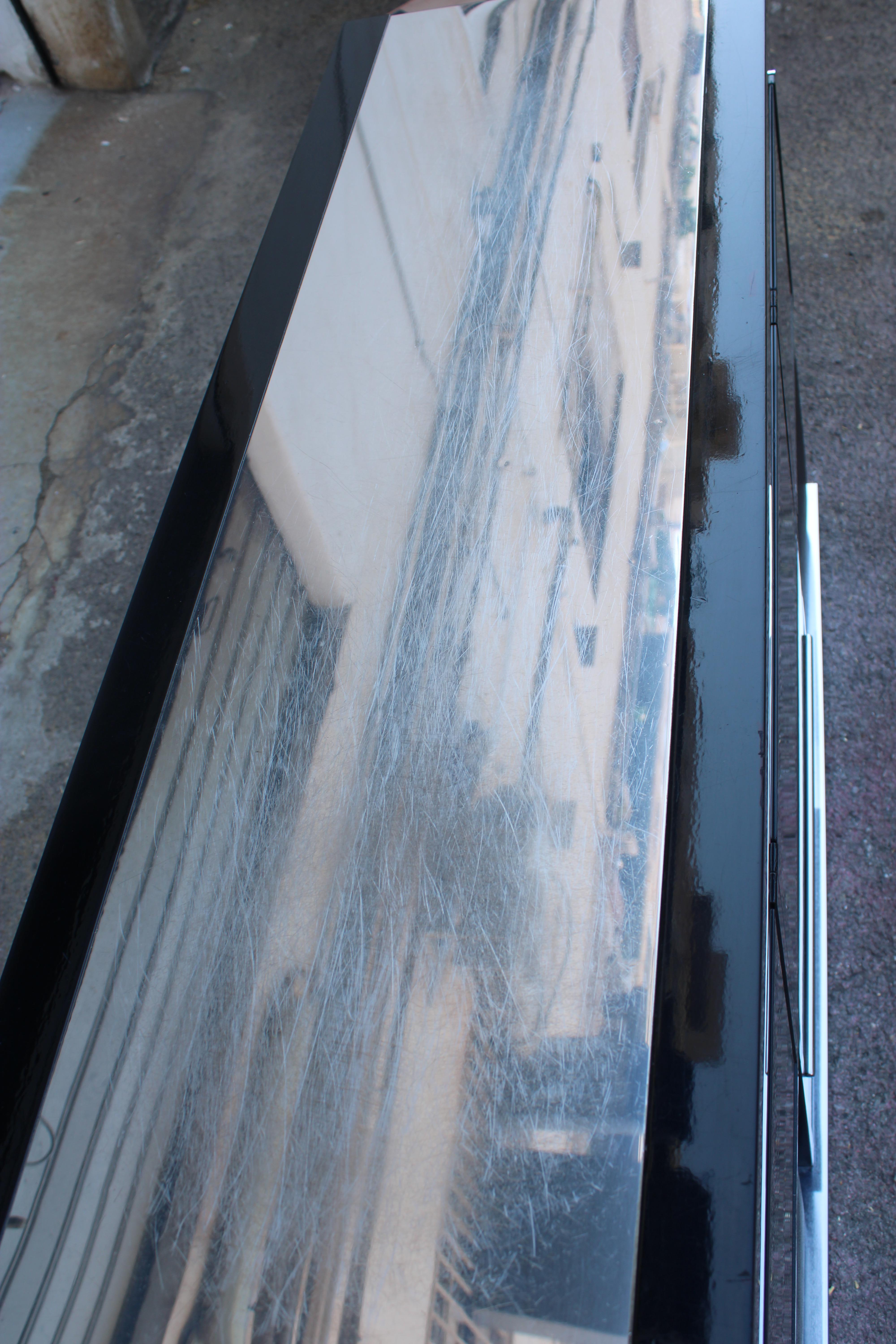 Willy Rizzo Bar Cabinet for Mario for Mario Sabot 1970 Italy Black and Steel In Good Condition For Sale In Palermo, Sicily