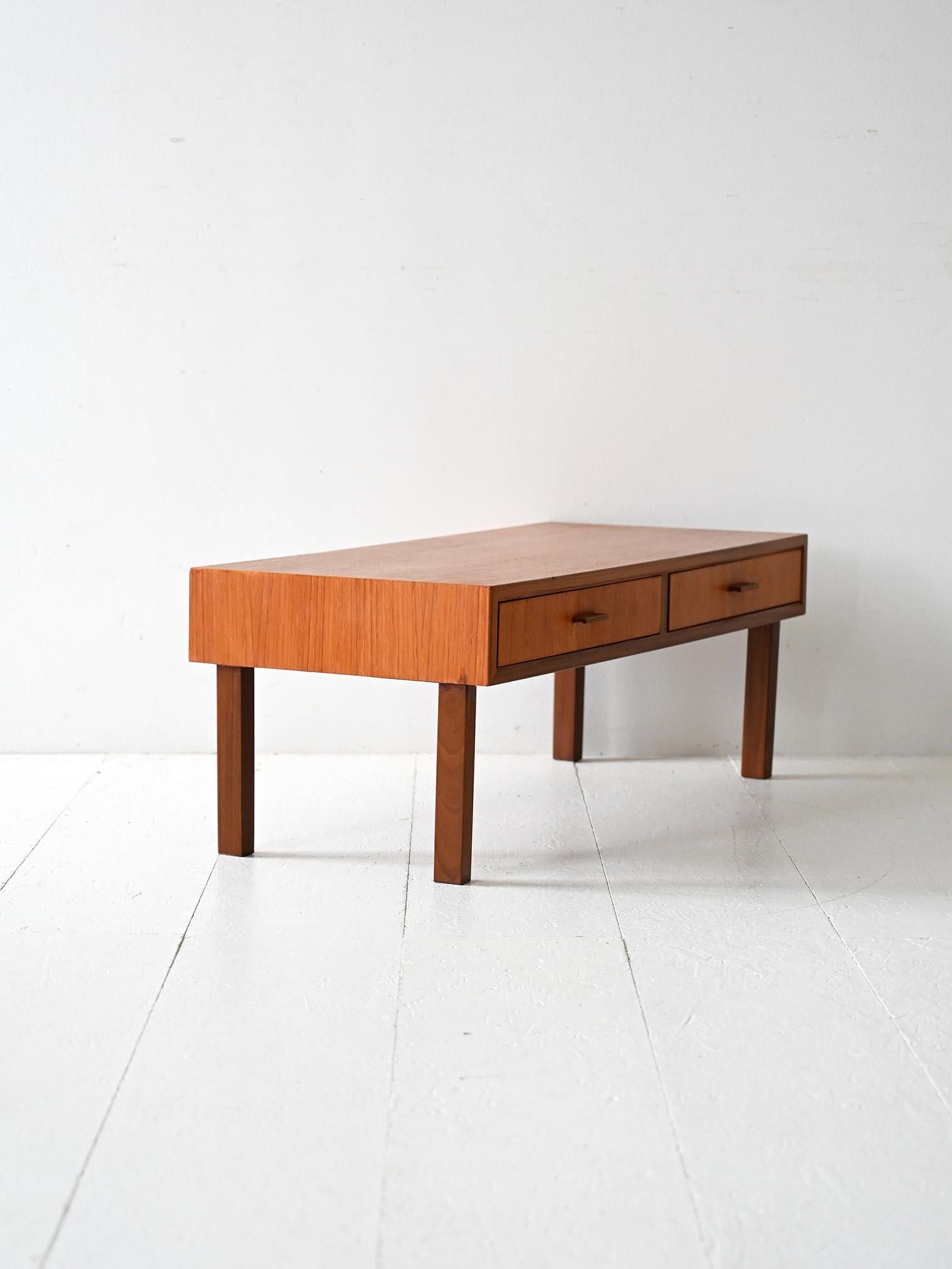 Scandinavian Modern Scandinavian low teak entry cabinet For Sale