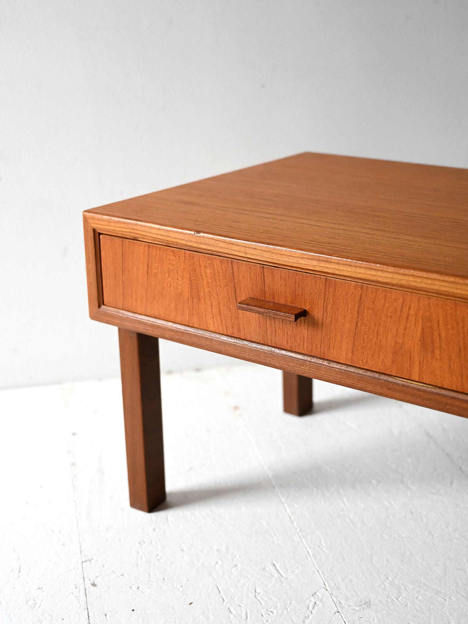 Mid-20th Century Scandinavian low teak entry cabinet For Sale