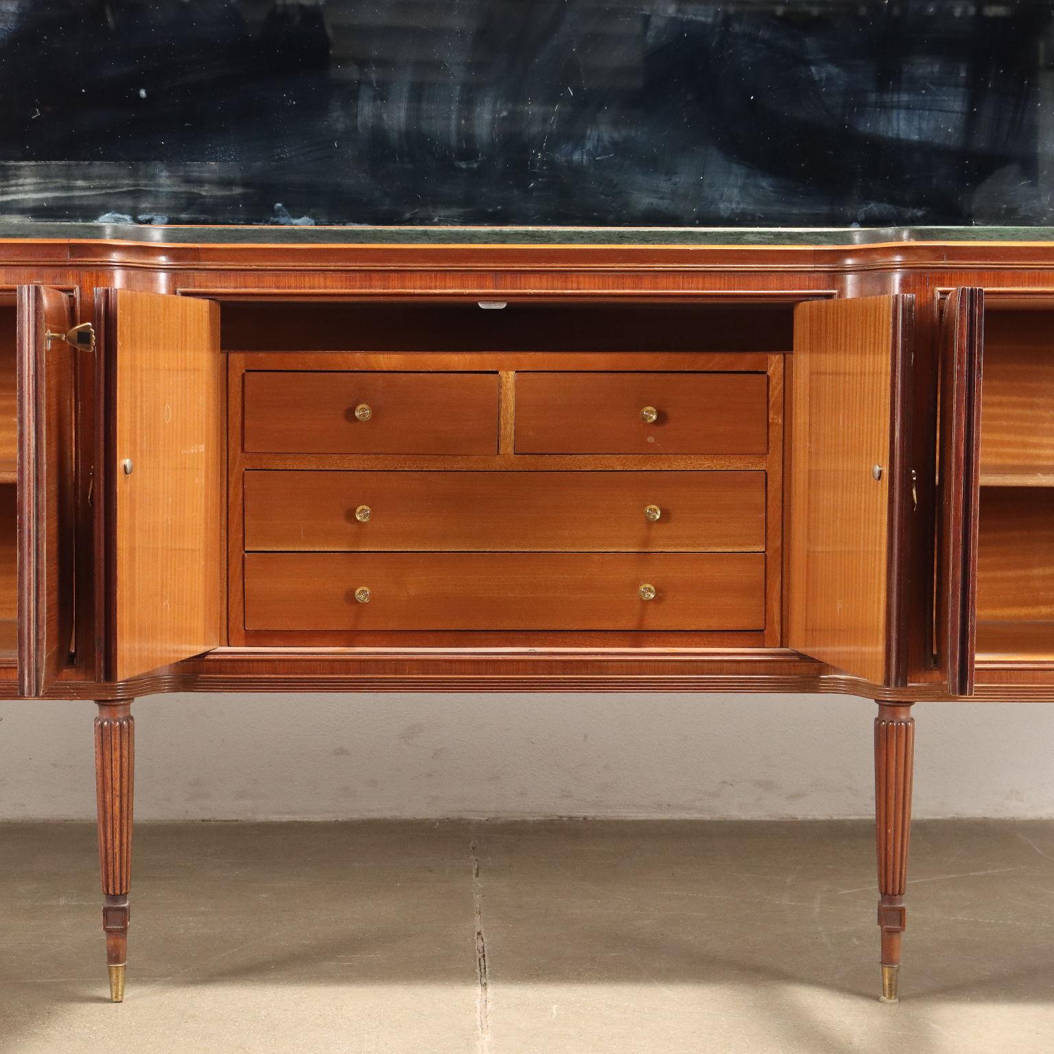 Mirror 50s-60s Furniture Buffet For Sale