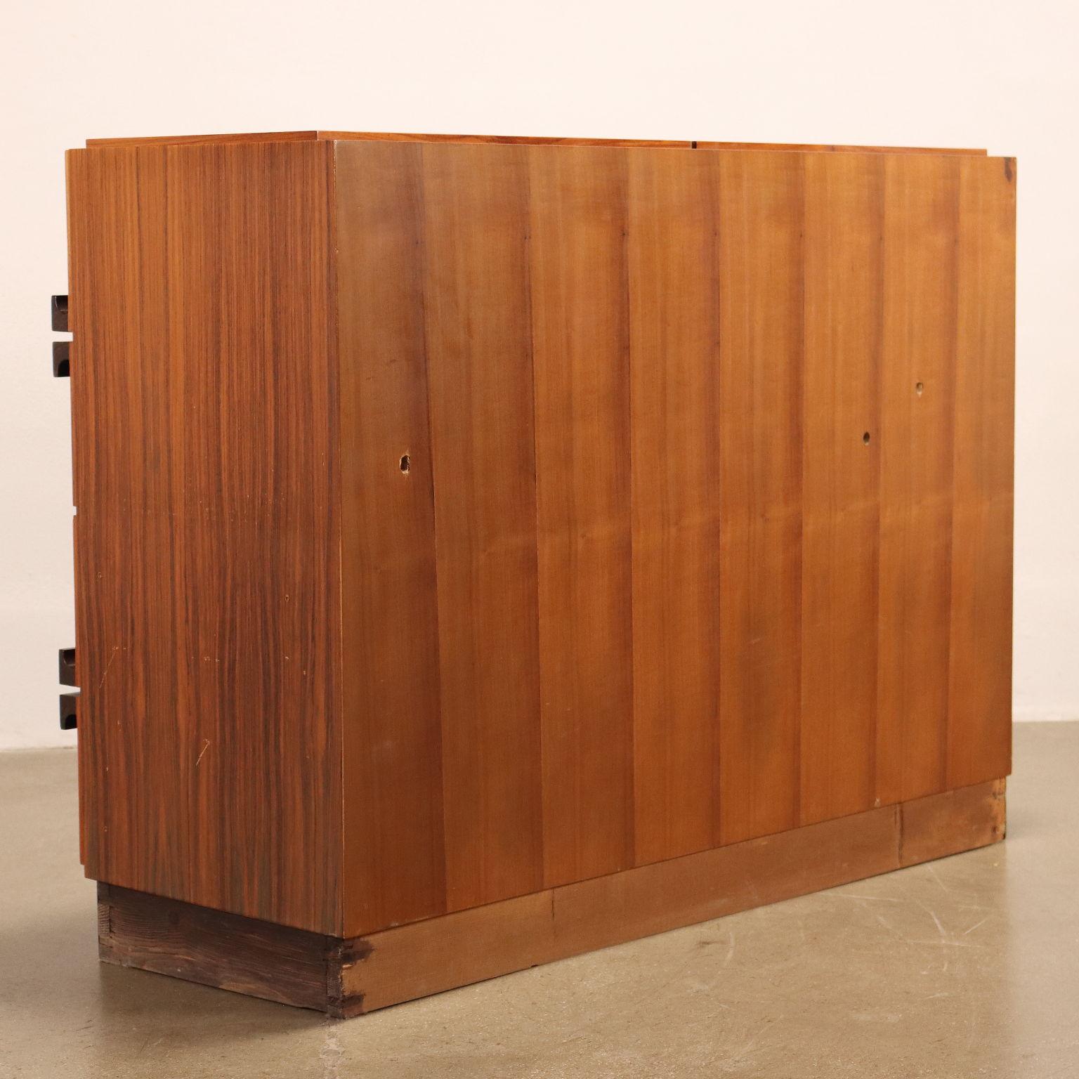 1960s chest of drawers cabinet, brown wood For Sale 2