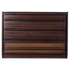 1960s vintage wooden chest of drawers cabinet Italian design