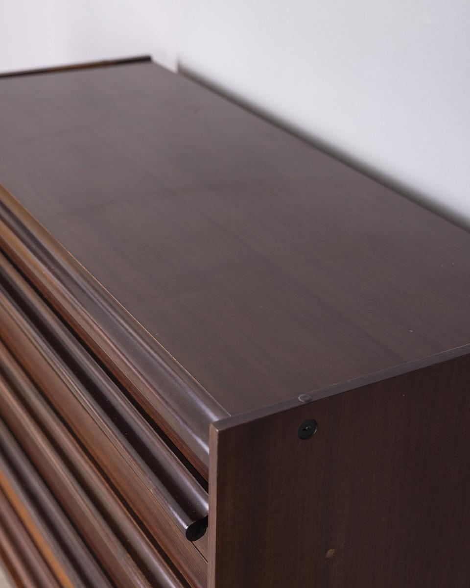 Mid-20th Century 1960s vintage wooden chest of drawers cabinet Italian design For Sale