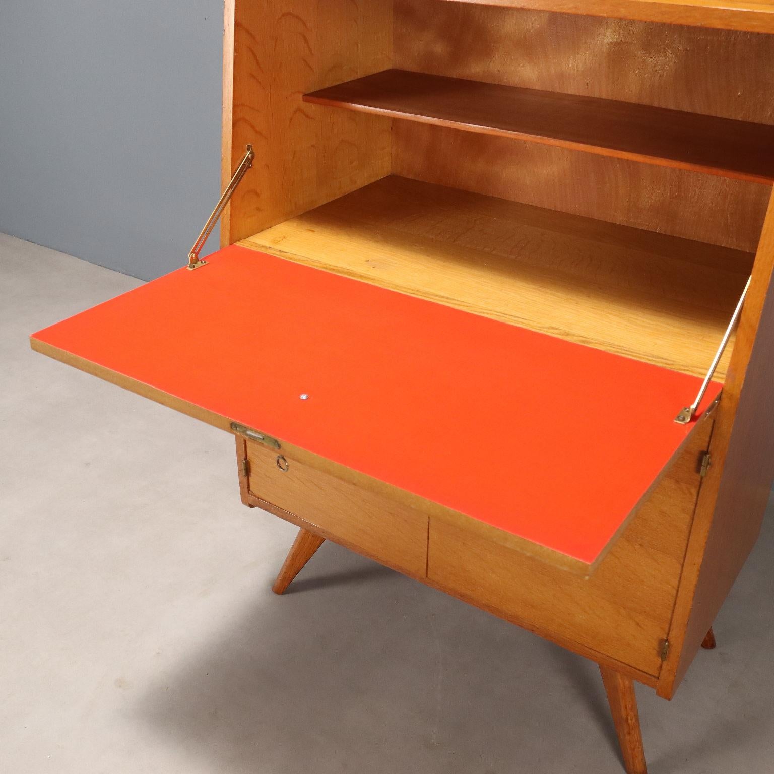 Mid-Century Modern Cabinet with flap from the 1960s For Sale