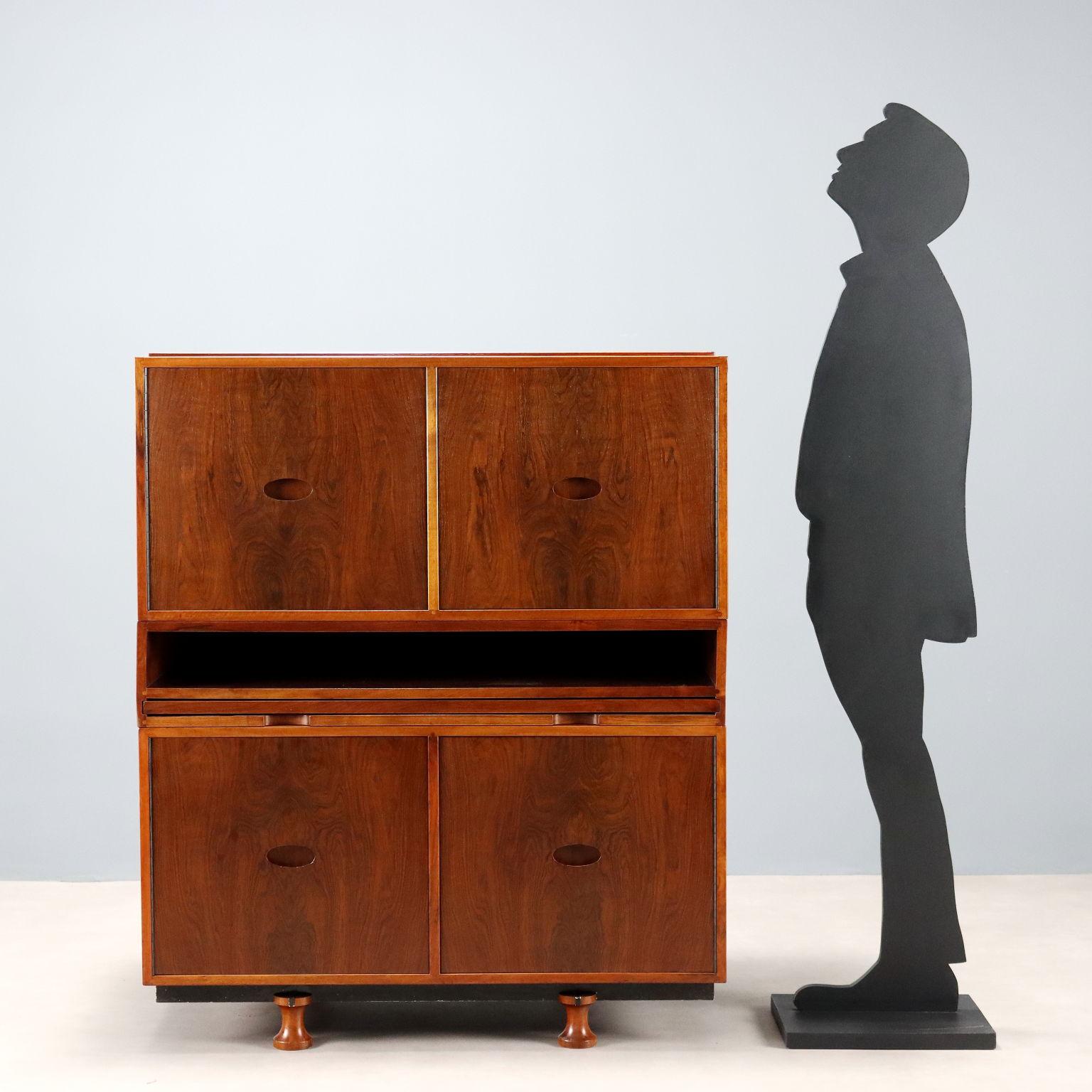 Mid-Century Modern Armoire avec bureau 1960 Bernini production en vente