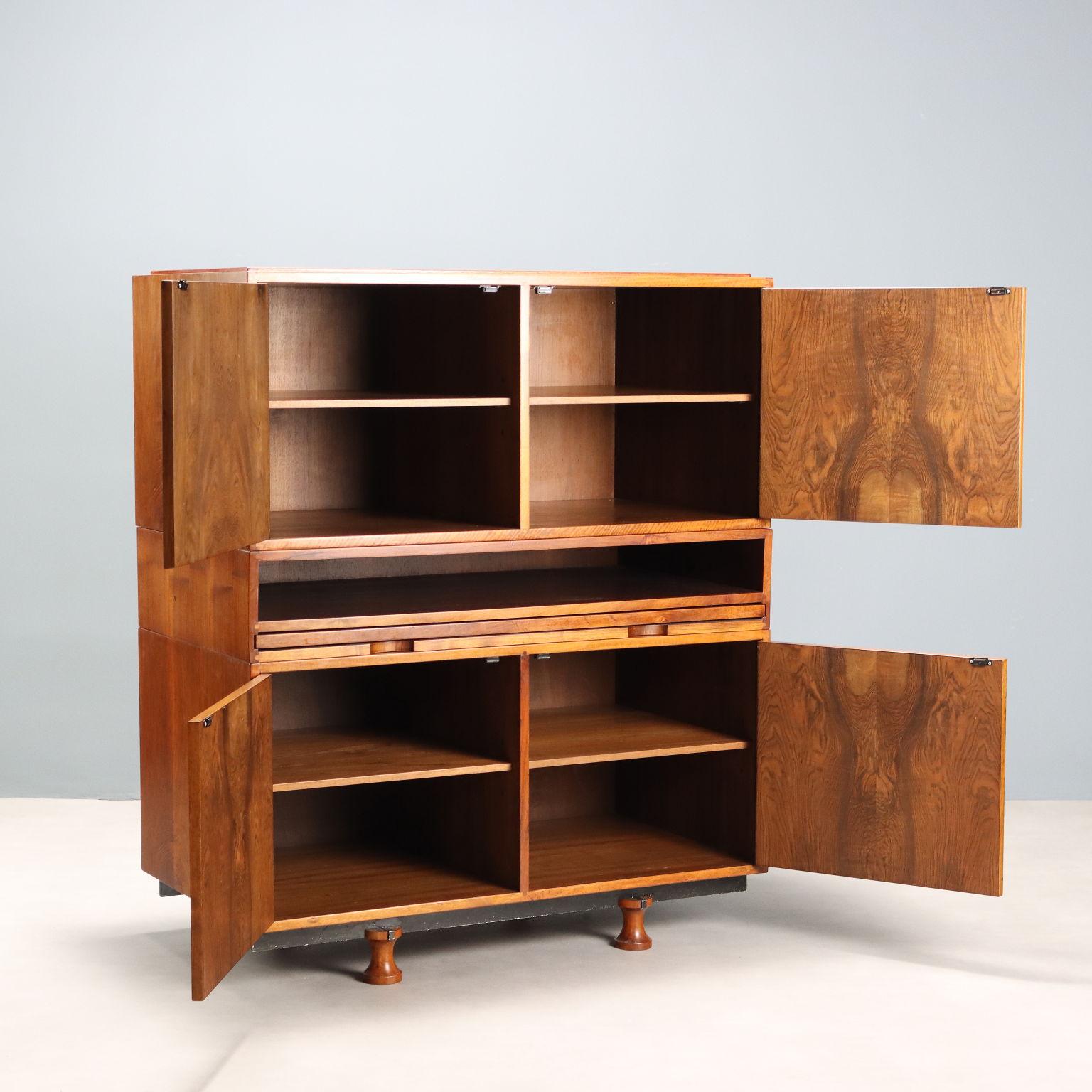 Armoire avec bureau 1960 Bernini production Excellent état - En vente à Milano, IT
