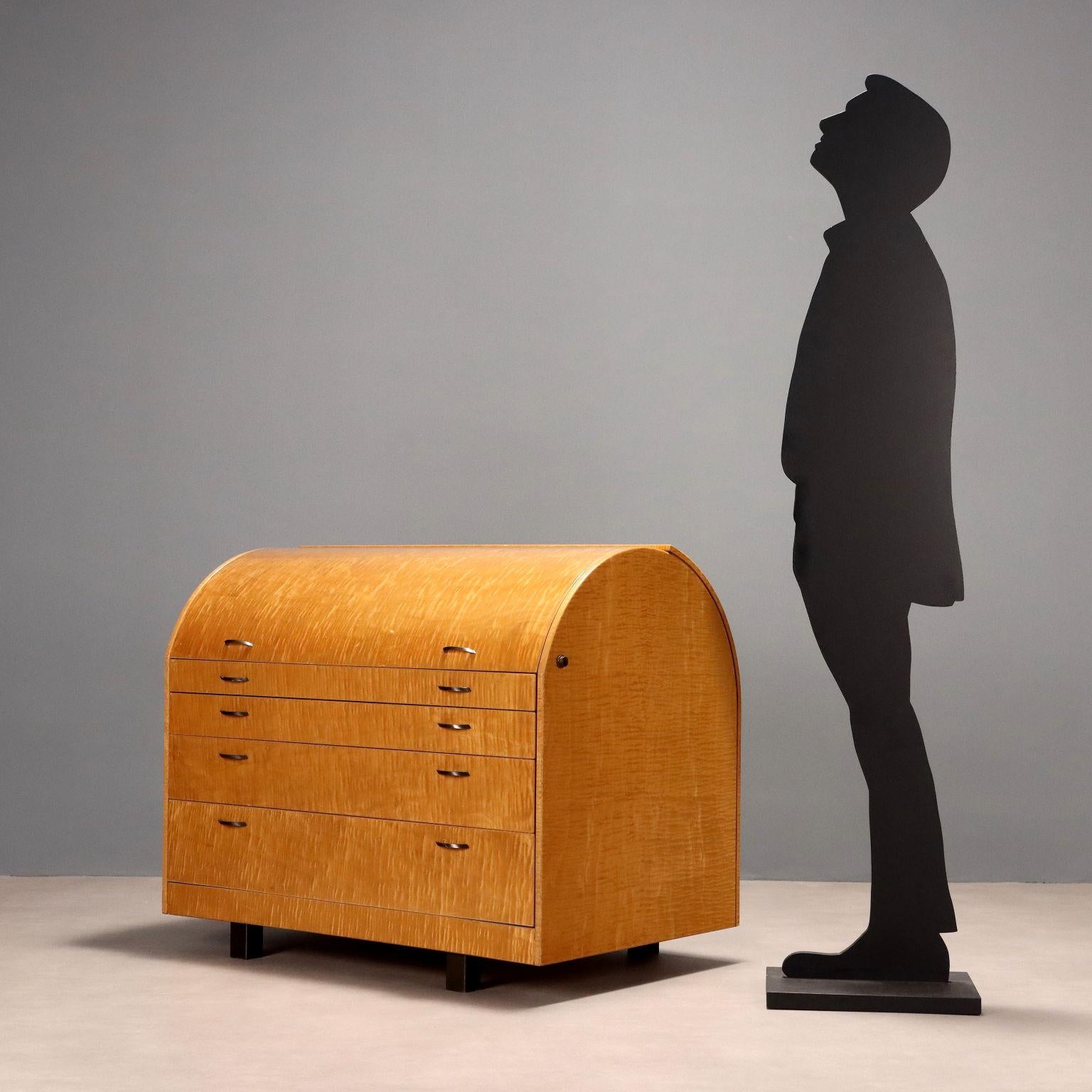 Schreibtischschrank 'Bauletto' Produktion Saporiti, Entwurf von Giovanni Offredi (Moderne der Mitte des Jahrhunderts) im Angebot