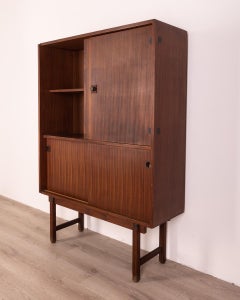 Mobile credenza alta vintage anni 60 in legno design barovero