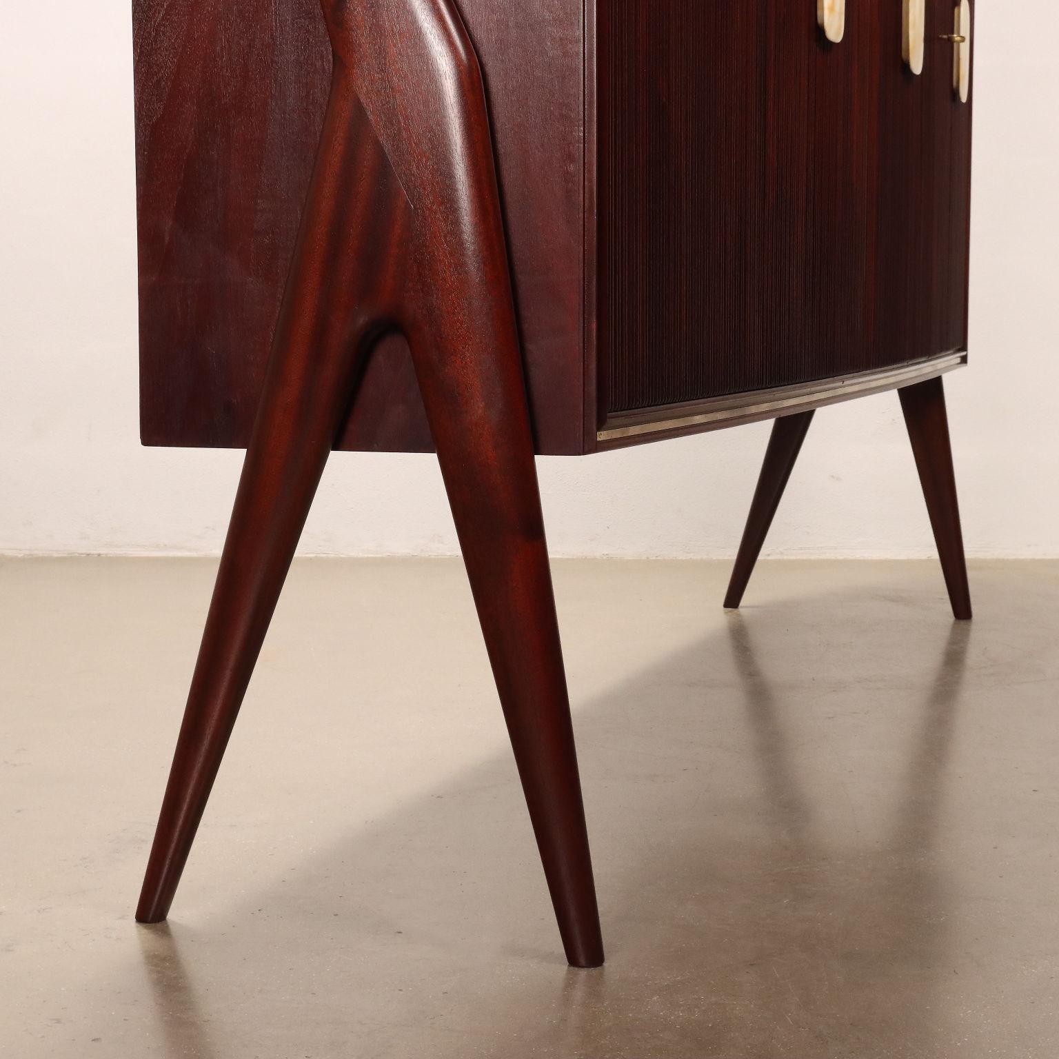 1950s beechwood sideboard cabinet For Sale 5