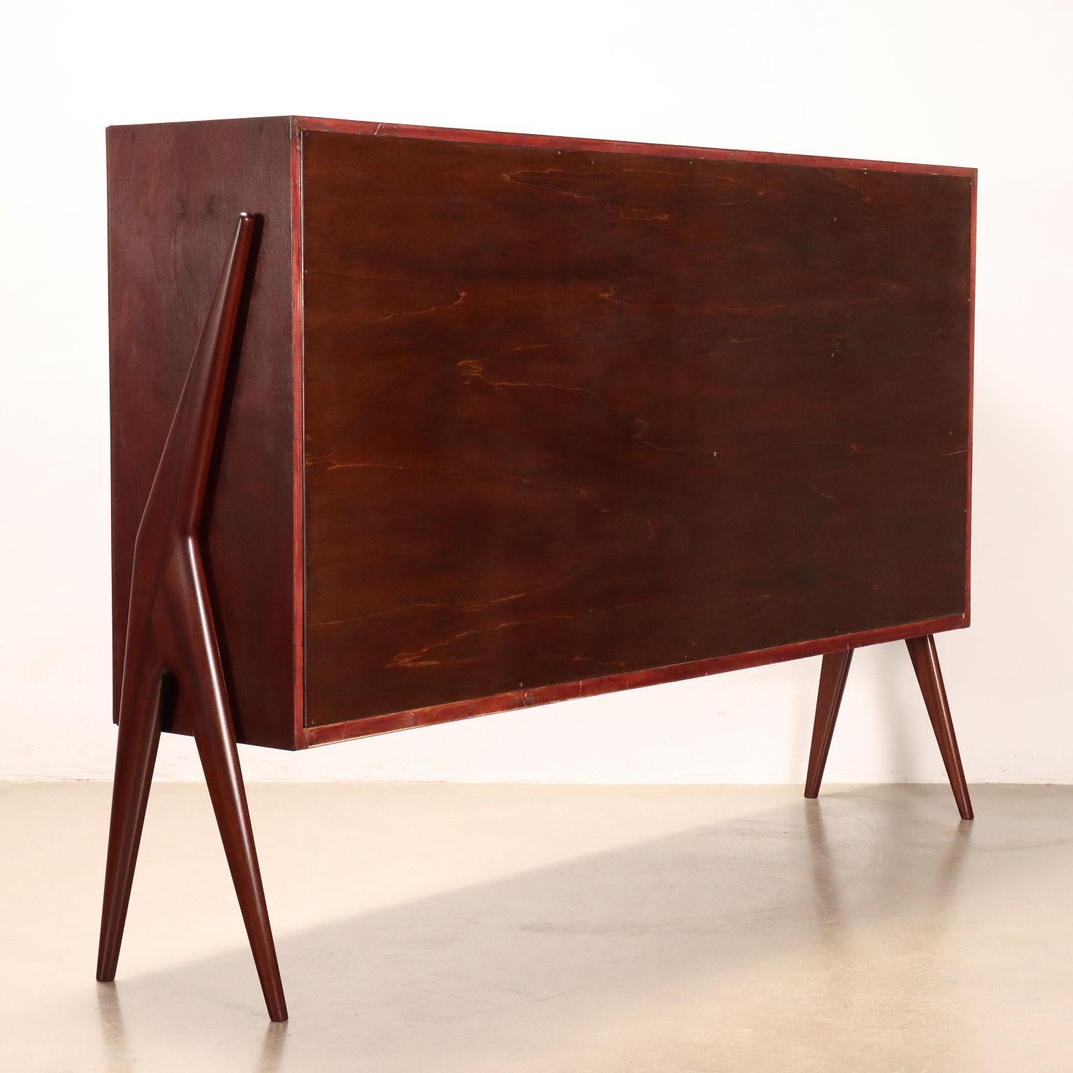 1950s beechwood sideboard cabinet For Sale 7