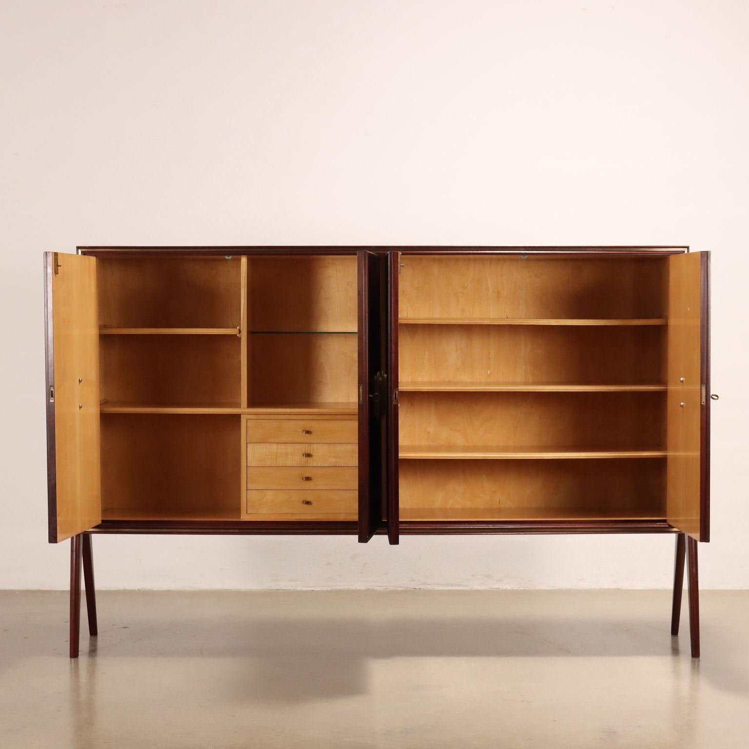 Mid-Century Modern 1950s beechwood sideboard cabinet For Sale