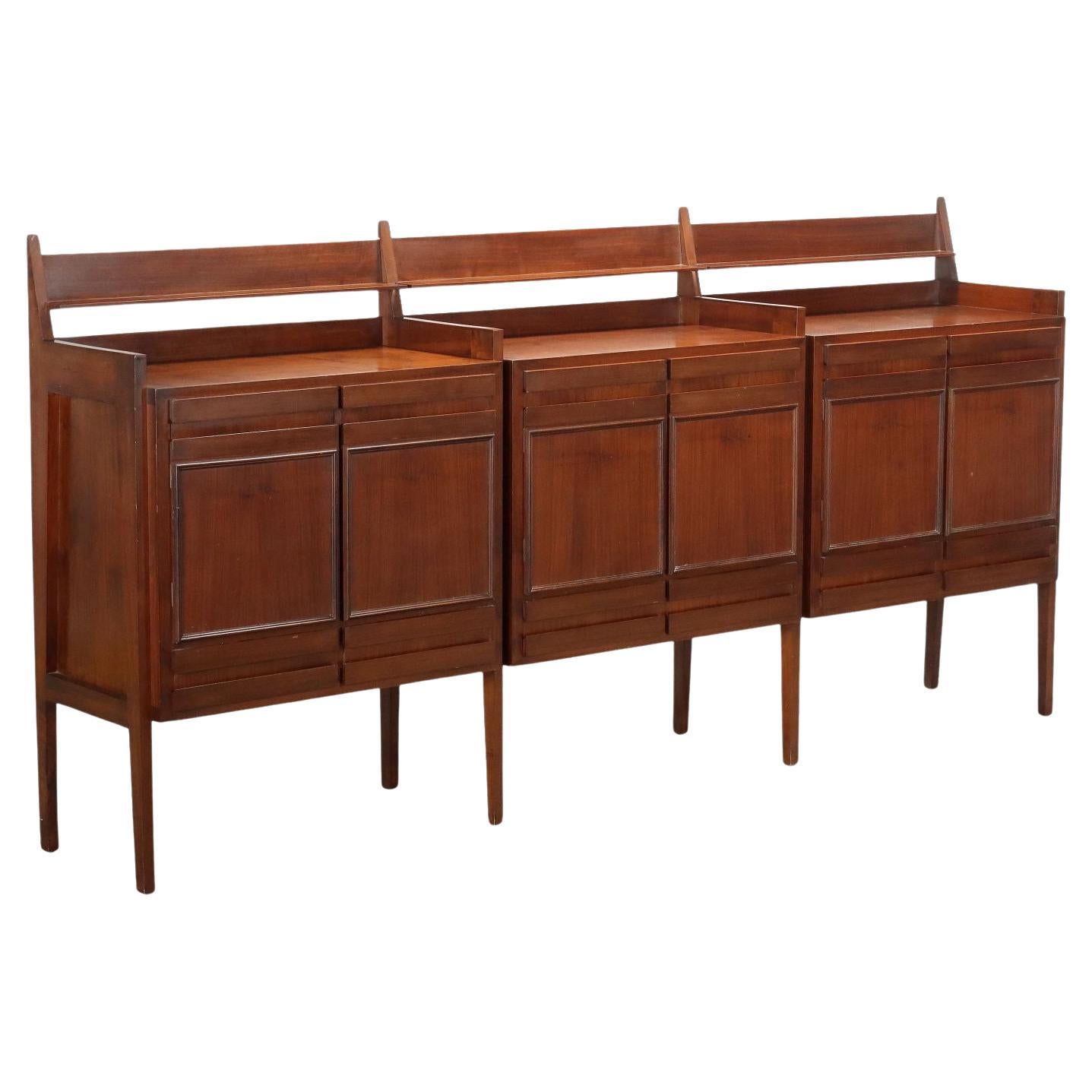 1960s walnut sideboard cabinet For Sale