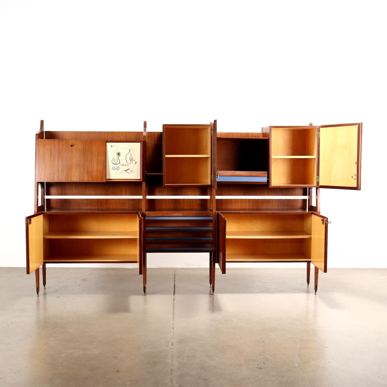 Mid-Century moderno Mobile Credenza Anni 60 in teak in vendita