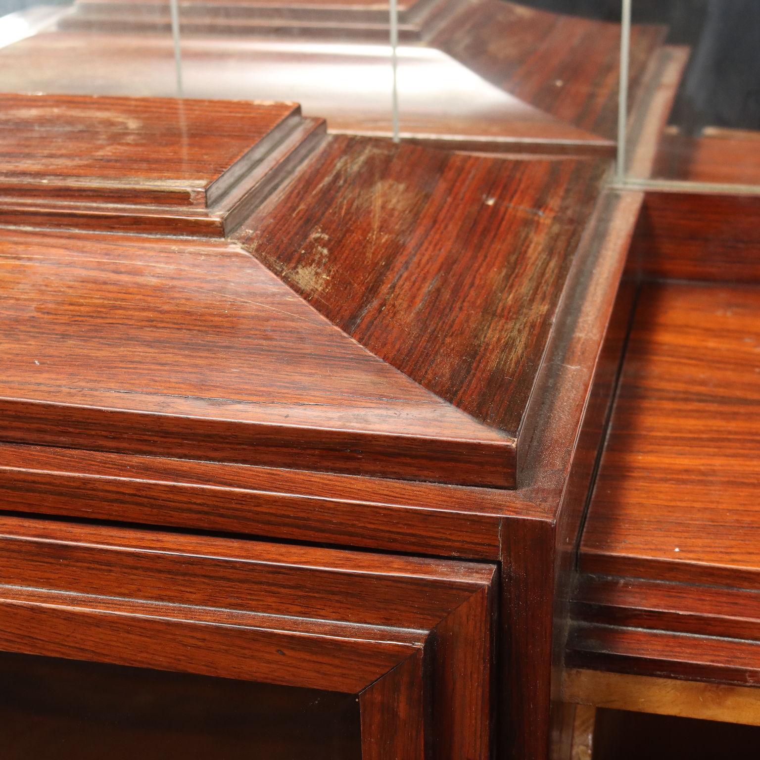 Veneer Sideboard cabinet with mirror Years 20-30 For Sale