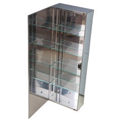 Wall cabinet with mirrors and shelves Italy 1970