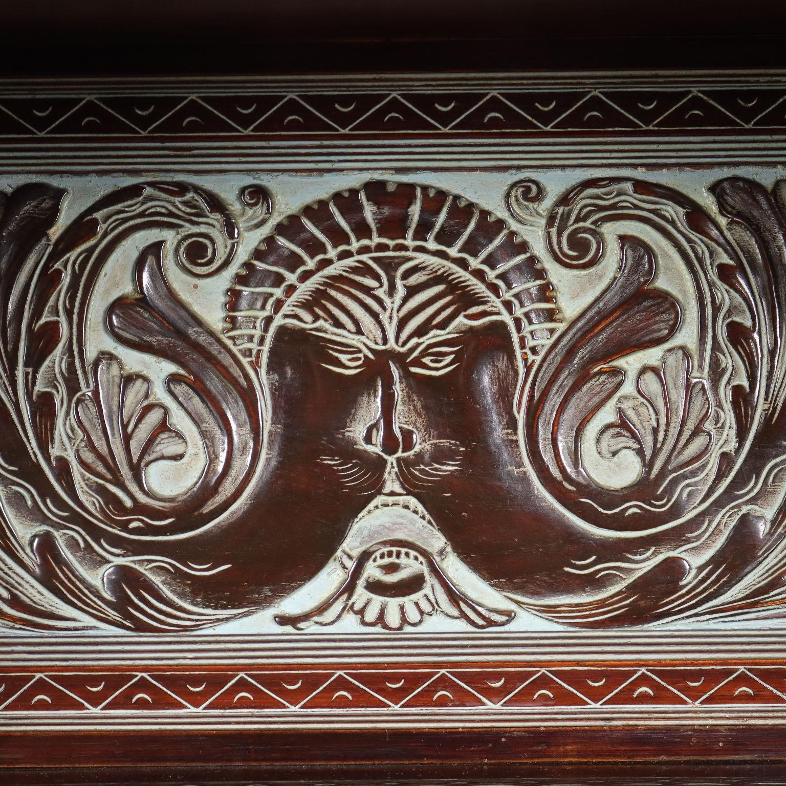 Mid-20th Century Italy Walnut Parlour Furniture in Ethnic Taste For Sale 1