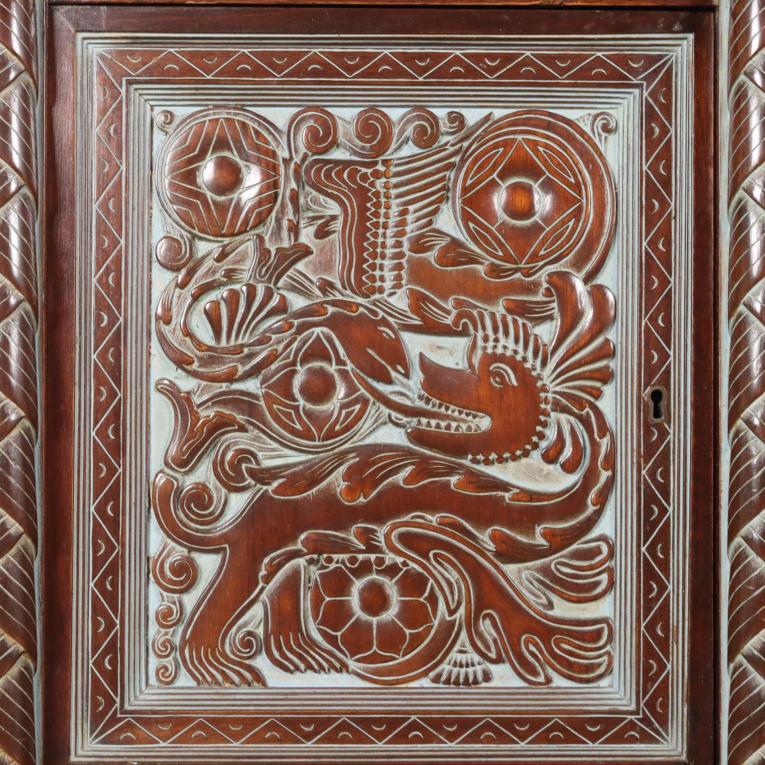 Mid-20th Century Italy Walnut Parlour Furniture in Ethnic Taste For Sale 2