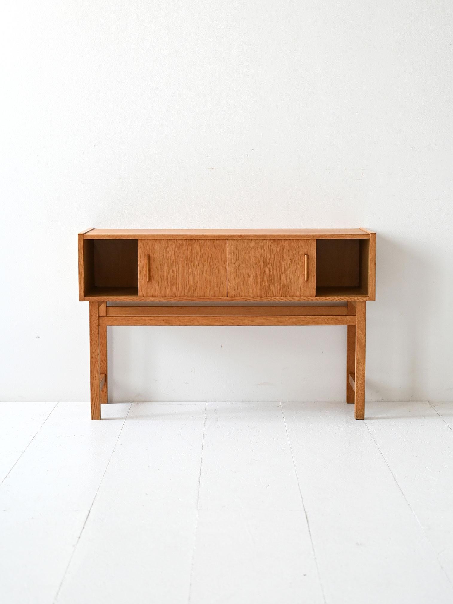 Scandinavian Modern Scandinavian vintage light teak entry cabinet For Sale