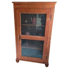 Spruce and stone pine pantry cabinet, late 1800s